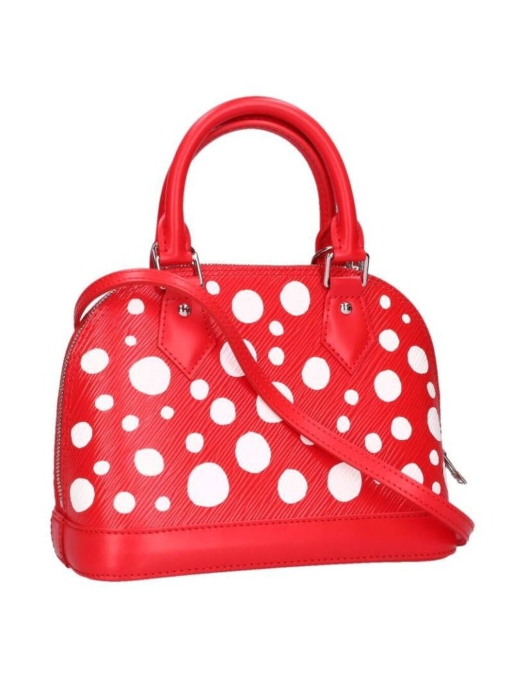 Louis Vuitton YK Alma BB Epi Infinity Dot 2-Way Handbag Red White
